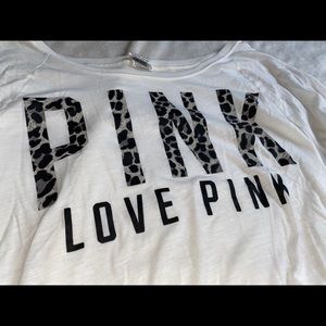 Pink Victoria’s Secret long sleeve leopard print